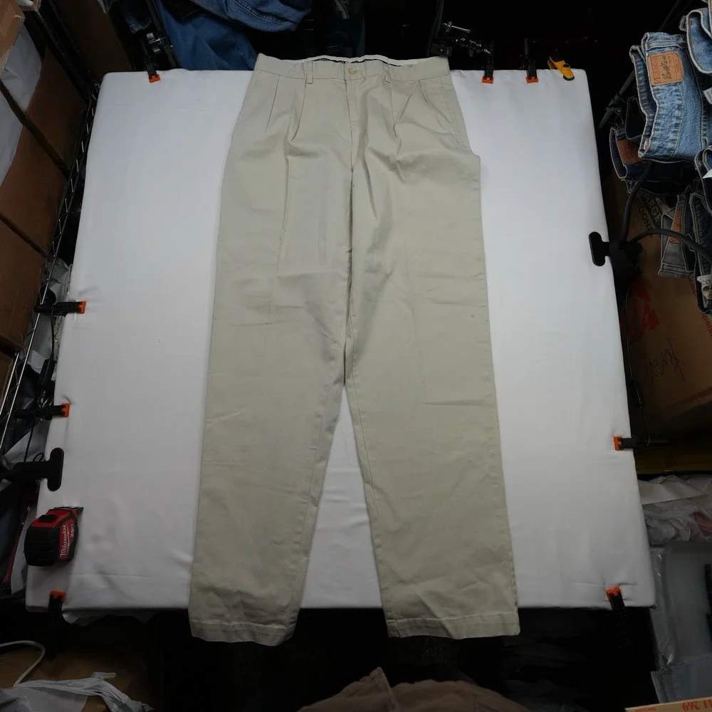 Polo Ralph Lauren Classic fit pants chino‎ golf 33x34 khaki vintage Made in USA